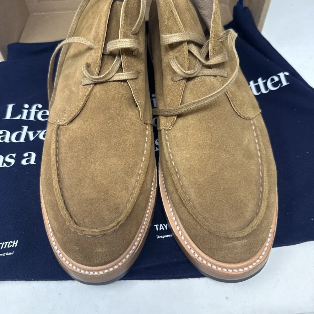 Mens 12 Taylor Stitch Forester Chukka Boot Brown Suede Ankle Vibram Leather